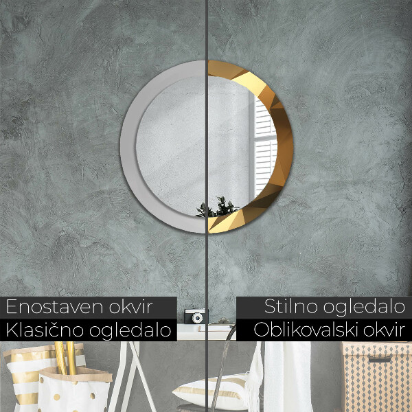 Tiskano ogledalo Zlata abstrakcija