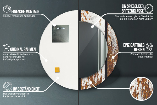 Dekorativno ogledalo Vintage temni les