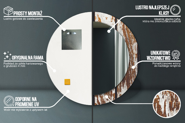 Dekorativno ogledalo Vintage temni les