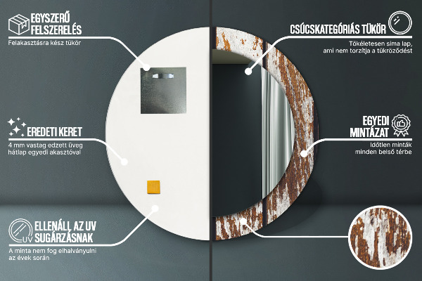 Dekorativno ogledalo Vintage temni les