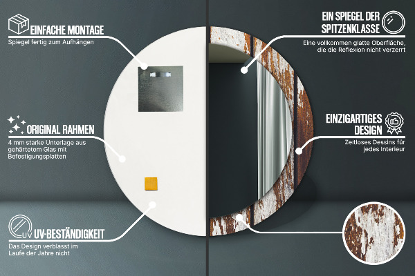 Dekorativno ogledalo Vintage temni les