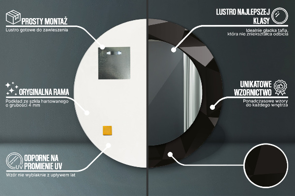 Tiskano ogledalo Abstraktna črna