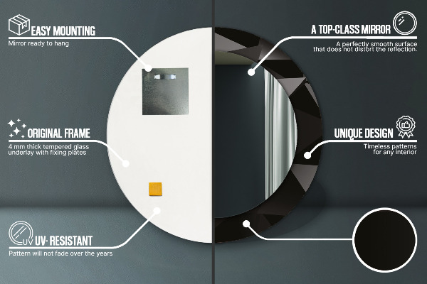 Tiskano ogledalo Abstraktna črna