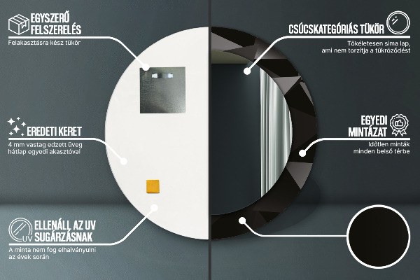 Tiskano ogledalo Abstraktna črna