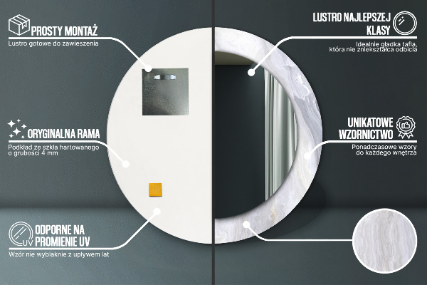 Tiskano ogledalo Izvleček marmor