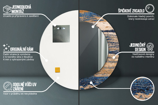 Dekorativno ogledalo Abstraktni les