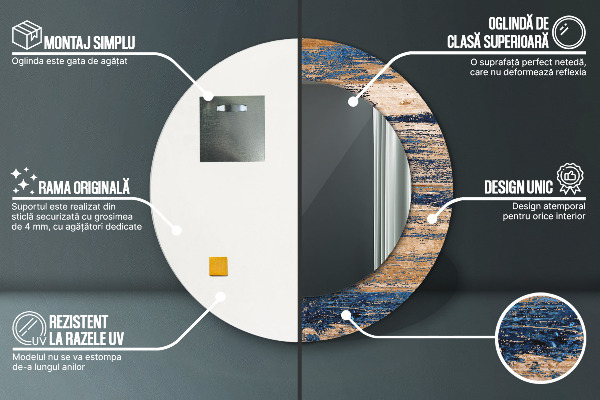 Dekorativno ogledalo Abstraktni les