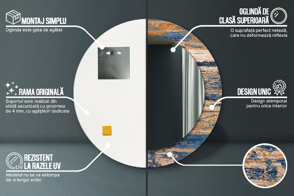 Dekorativno ogledalo Abstraktni les