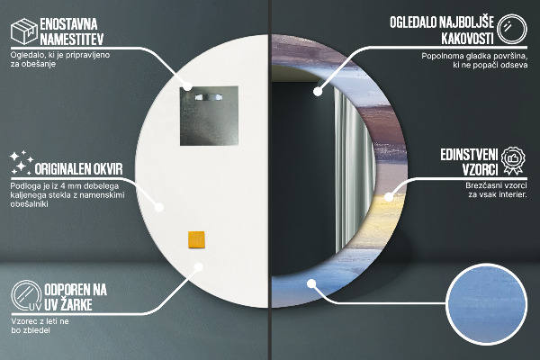 Dekorativno ogledalo Abstraktna slika