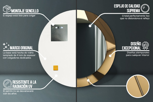 Dekorativno ogledalo Sodobna abstrakcija