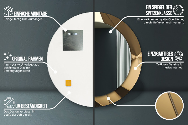 Dekorativno ogledalo Sodobna abstrakcija