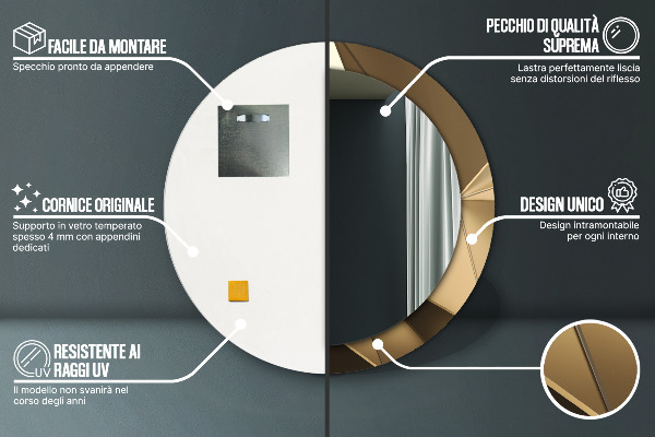 Dekorativno ogledalo Sodobna abstrakcija