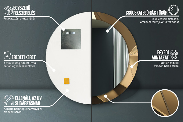 Dekorativno ogledalo Sodobna abstrakcija