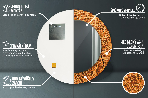 Okrasno ogledalo hrastov les