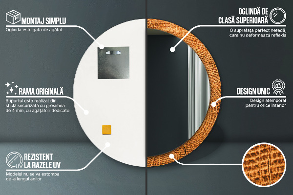 Okrasno ogledalo hrastov les