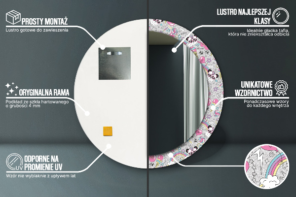 Okrasno ogledalo Panda samorog