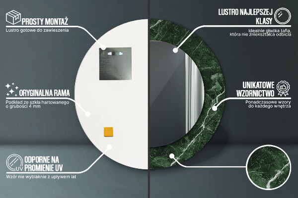 Okrasno ogledalo Zeleni marmor