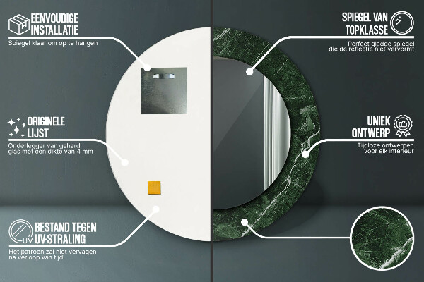 Okrasno ogledalo Zeleni marmor