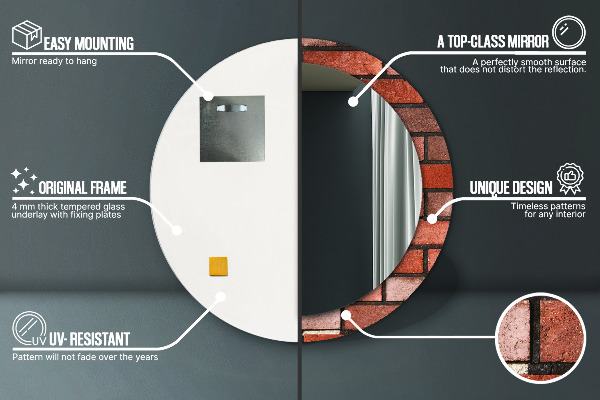 Dekorativno ogledalo Rdeča opeka