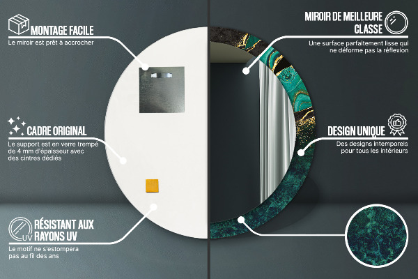 Tiskano ogledalo Marmorna zelena