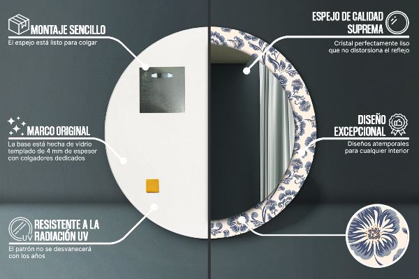 Tiskano ogledalo Cvetni vzorec