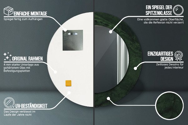 Tiskano ogledalo Zeleni marmor