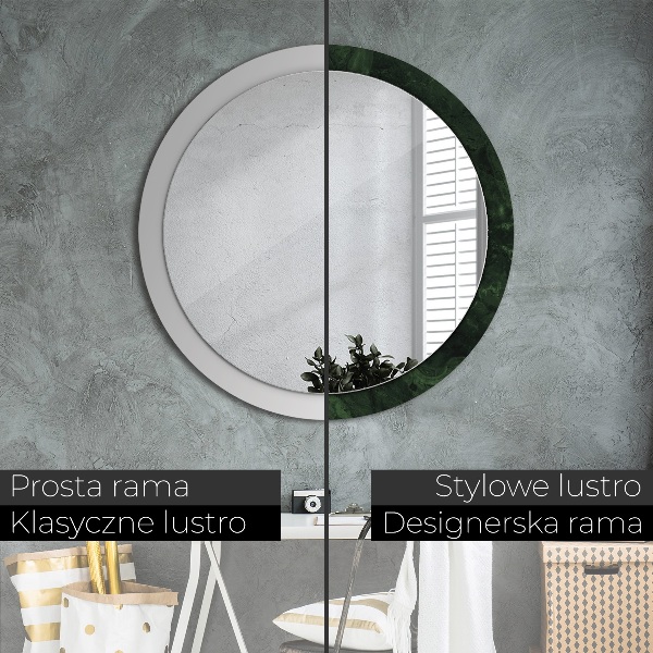 Tiskano ogledalo Zeleni marmor