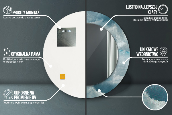 Dekorativno ogledalo Modri oniks marmor