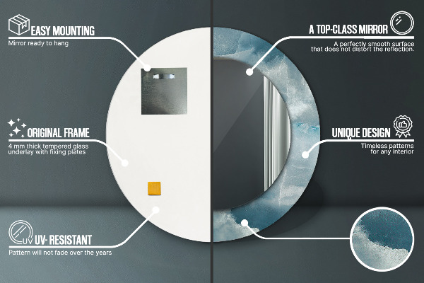 Dekorativno ogledalo Modri oniks marmor