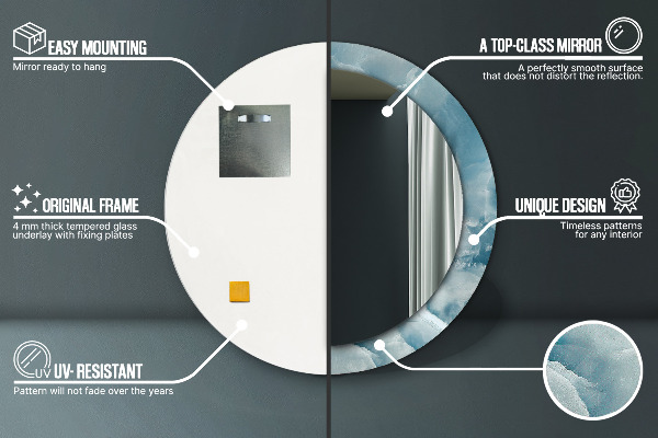 Dekorativno ogledalo Modri oniks marmor