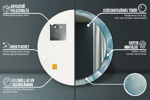 Dekorativno ogledalo Modri oniks marmor