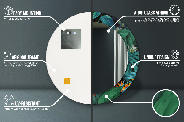 Dekorativno ogledalo Gozd v džungli