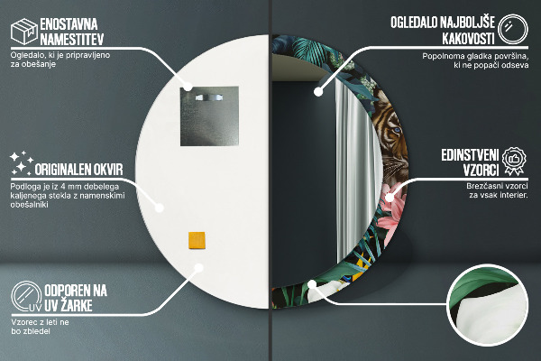 Dekorativno ogledalo Gozd v džungli