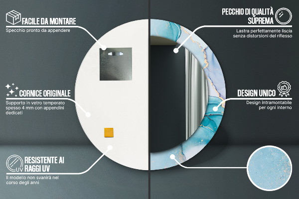 Dekorativno ogledalo Abstraktna tekočina