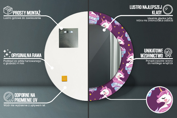 Ogledalo s potiskanim okvirjem Samorožne zvezde