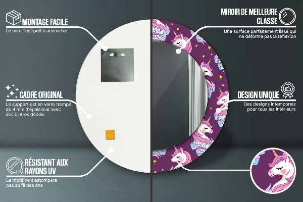 Ogledalo s potiskanim okvirjem Samorožne zvezde