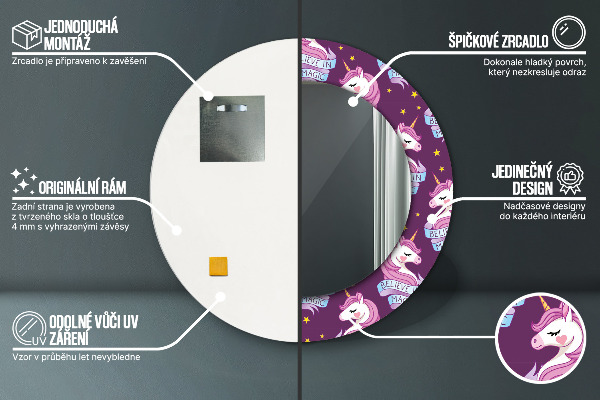 Ogledalo s potiskanim okvirjem Samorožne zvezde