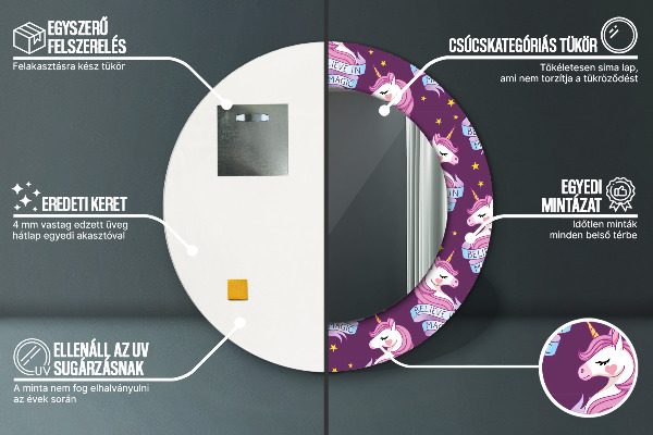 Ogledalo s potiskanim okvirjem Samorožne zvezde