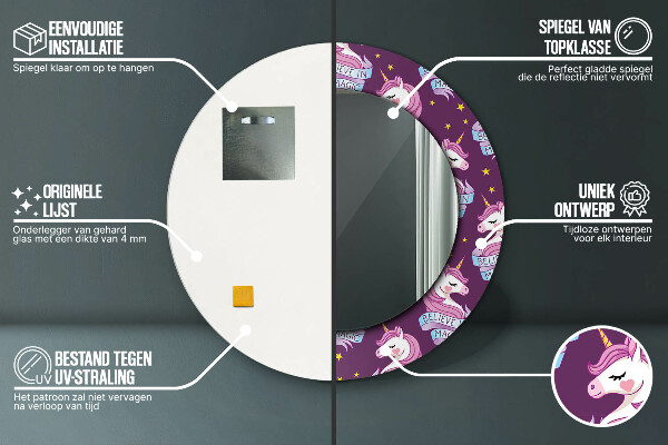 Ogledalo s potiskanim okvirjem Samorožne zvezde