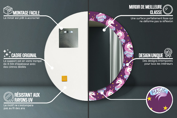 Ogledalo s potiskanim okvirjem Samorožne zvezde