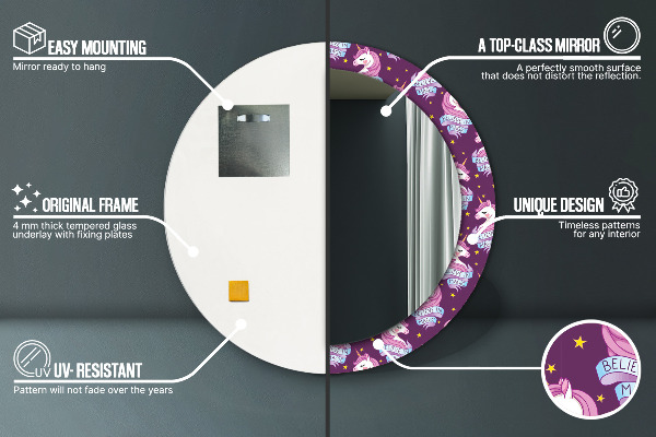 Ogledalo s potiskanim okvirjem Samorožne zvezde