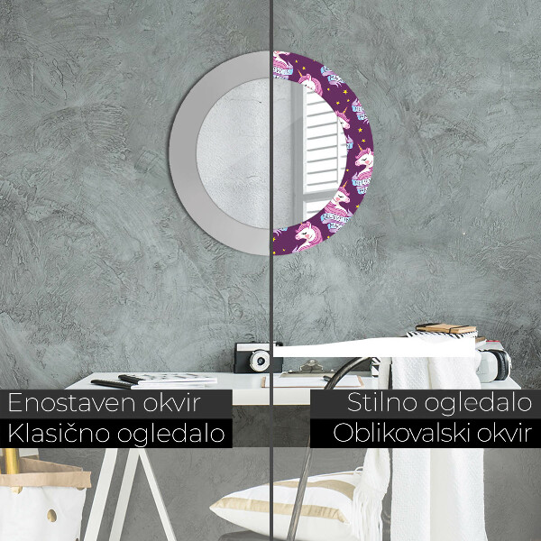 Ogledalo s potiskanim okvirjem Samorožne zvezde