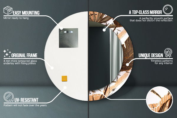 Tiskano ogledalo Palm listi