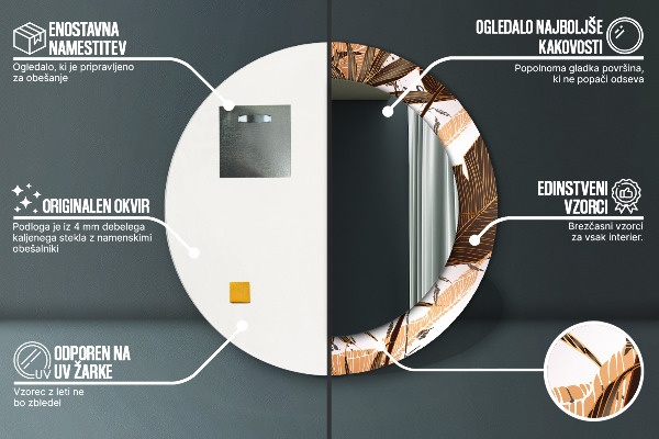 Tiskano ogledalo Palm listi