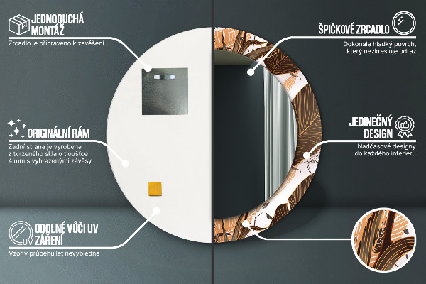 Tiskano ogledalo Palm listi