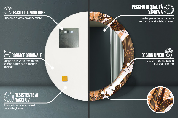 Tiskano ogledalo Palm listi