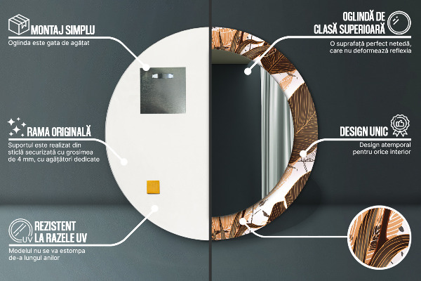 Tiskano ogledalo Palm listi