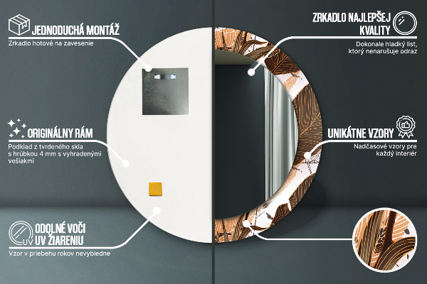 Tiskano ogledalo Palm listi