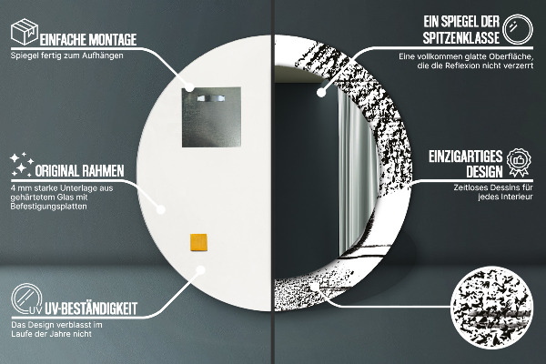 Ogledalo s potiskanim okvirjem Vzorec grafitov