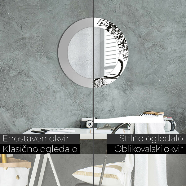 Ogledalo s potiskanim okvirjem Vzorec grafitov